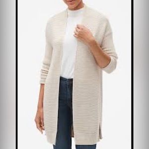 Gap Textured Open-Front Cardigan Sweater